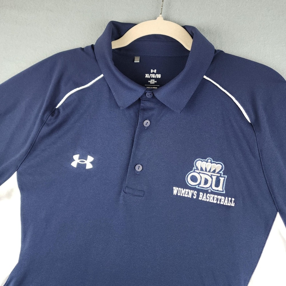 Old Dominion Monarchs Polo Shirt Mens XL Blue Womens Basketball Under Armour ODU